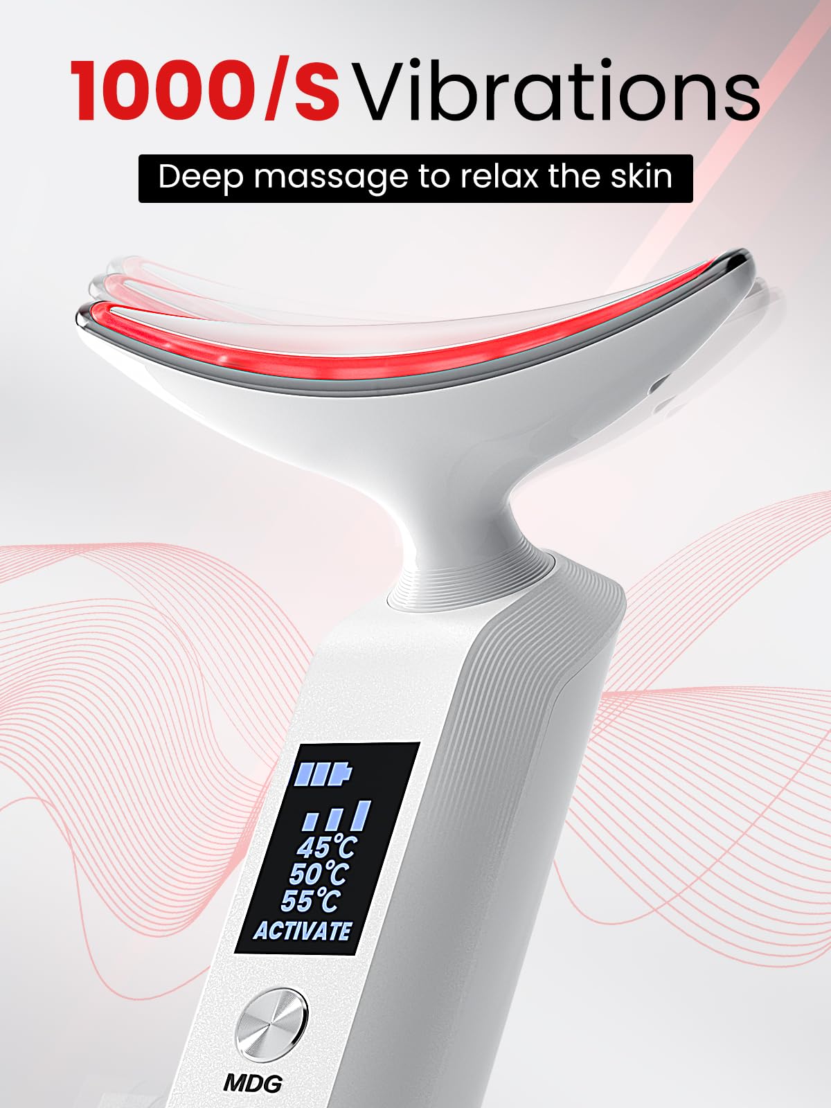 Masseur visage Rantxiny, 3 températures de chaleur pour une sensation agréable.