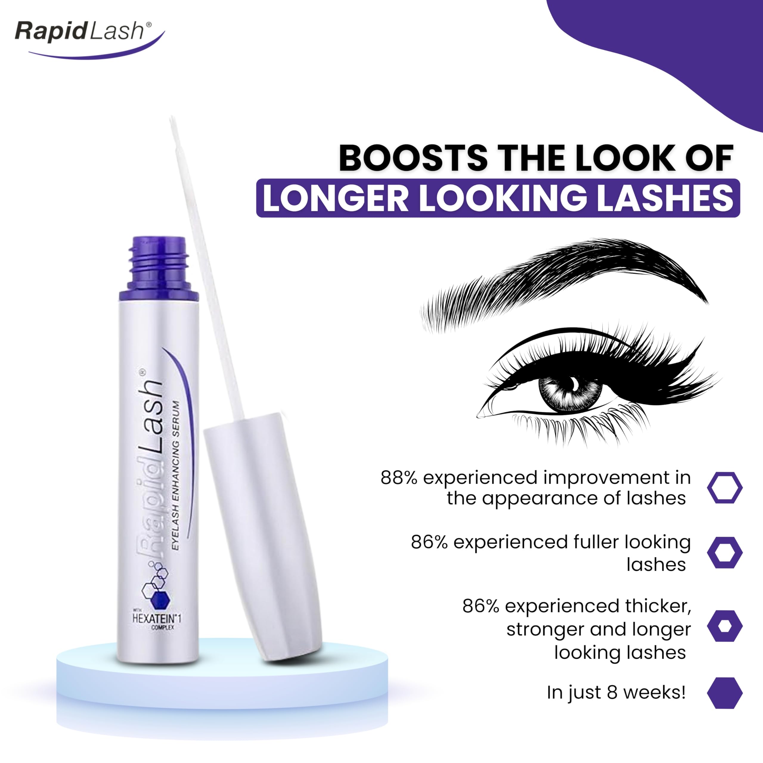 Rapidlash Brosse Cils Applique – précision lors de l’application.