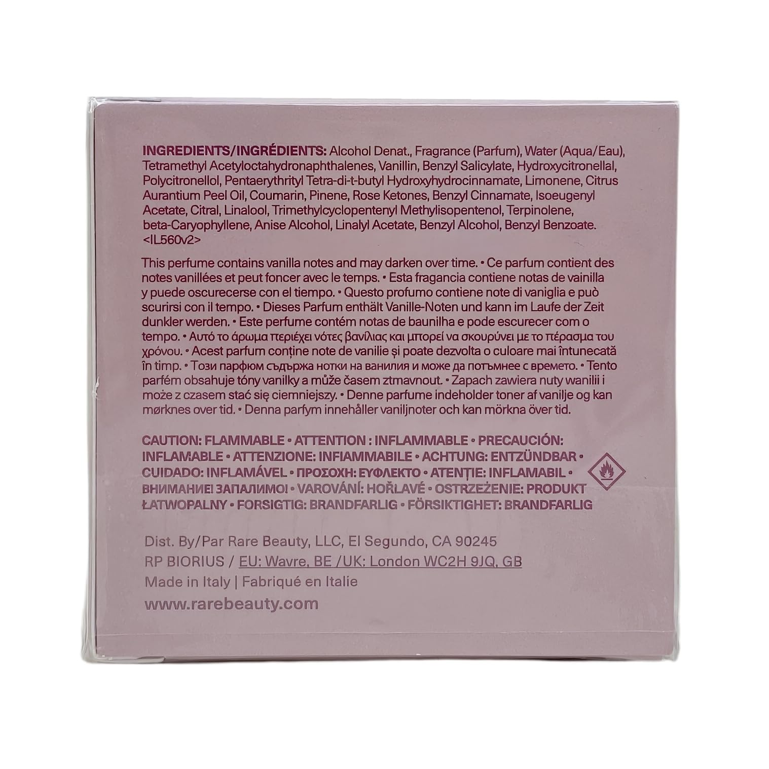 Atomizador de Rare Beauty Rare Eau De Parfum para retoques discretos