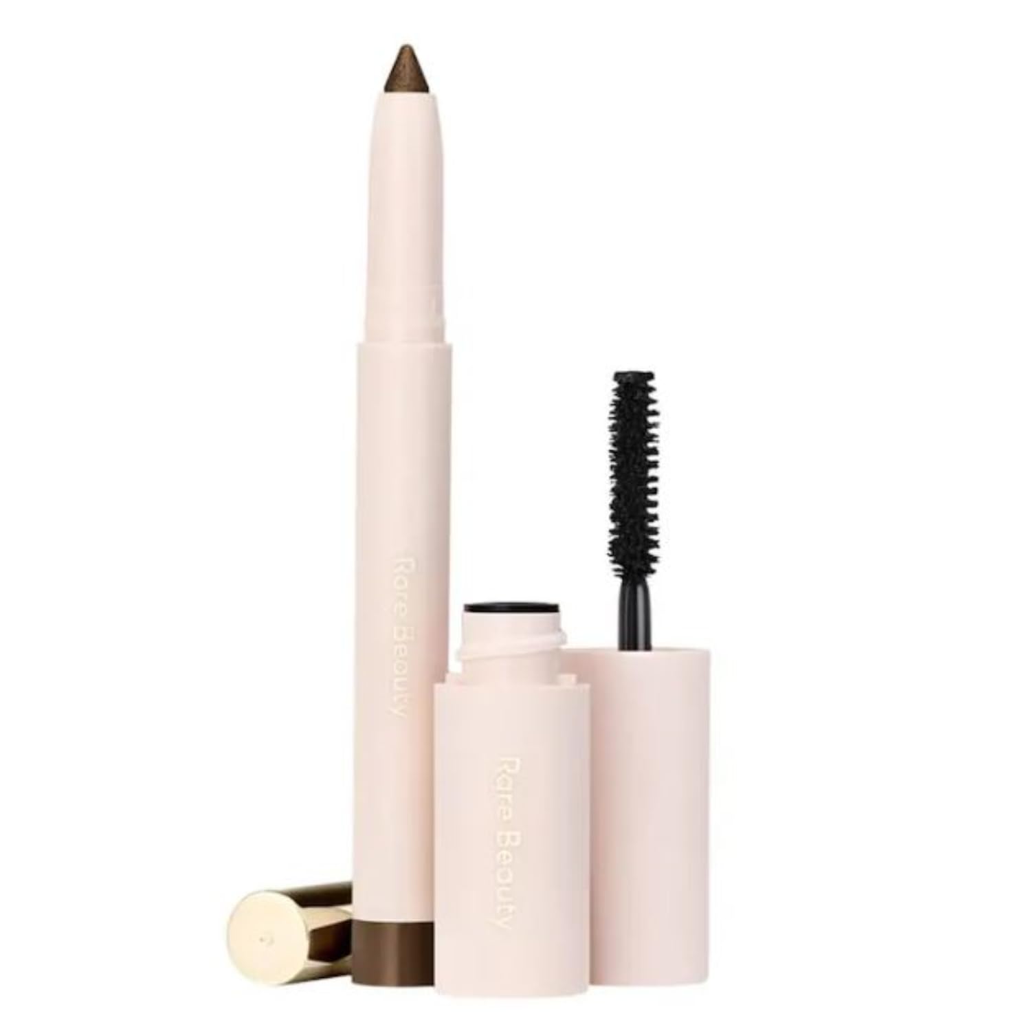 Rare Beauty Mascara negra: riza, aporta volumen y alarga pestañas con acabado suave.