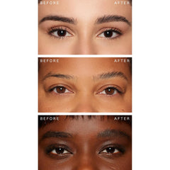 Brocha aplicadora Brow Harmony de Rare Beauty distribuye el gel de forma uniforme