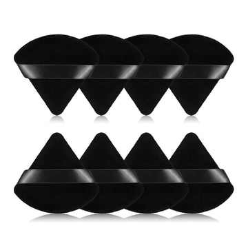 Esponja triangular RAREIUS para polvo en frente y mejillas, acabado suave.