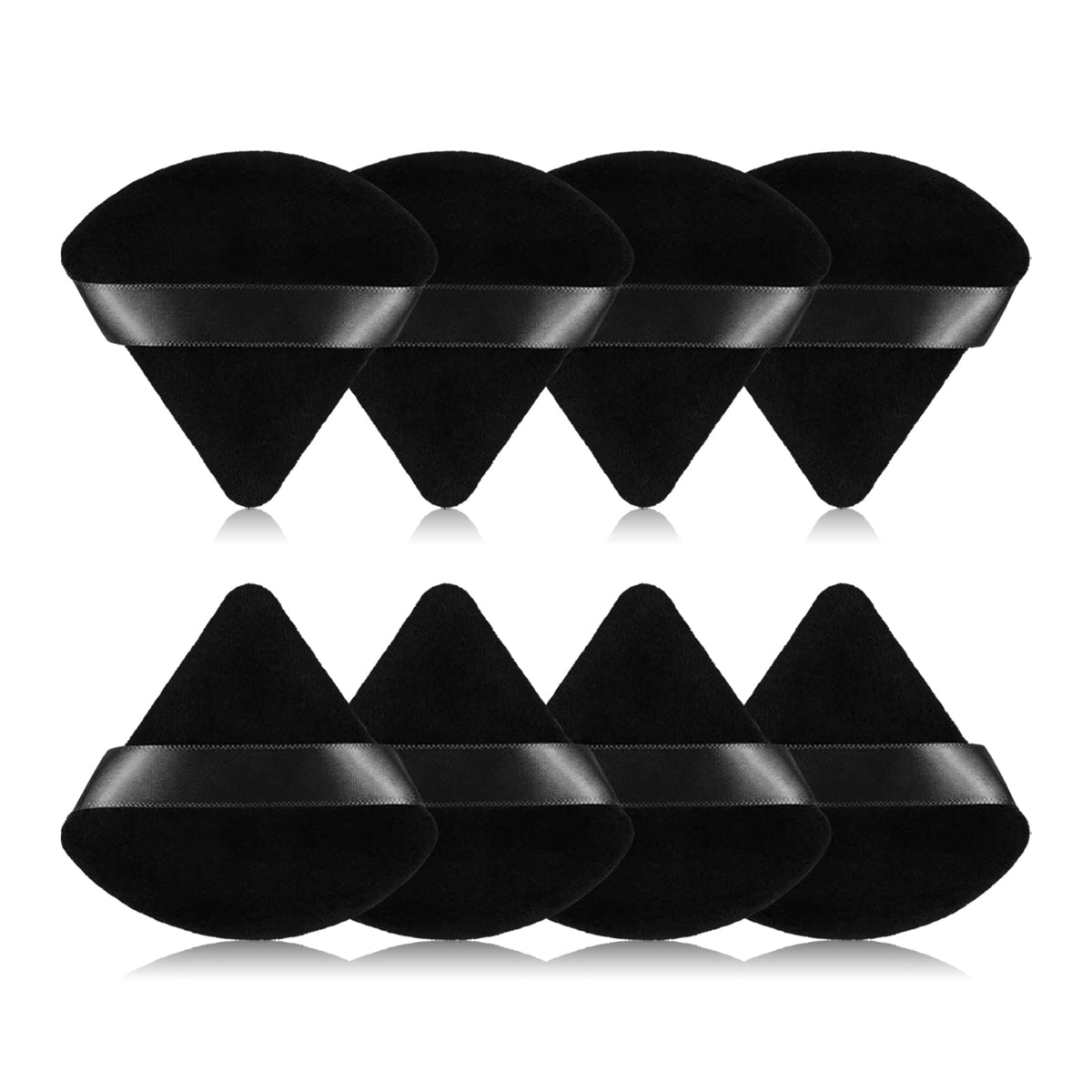 Esponja triangular RAREIUS para polvo en frente y mejillas, acabado suave.