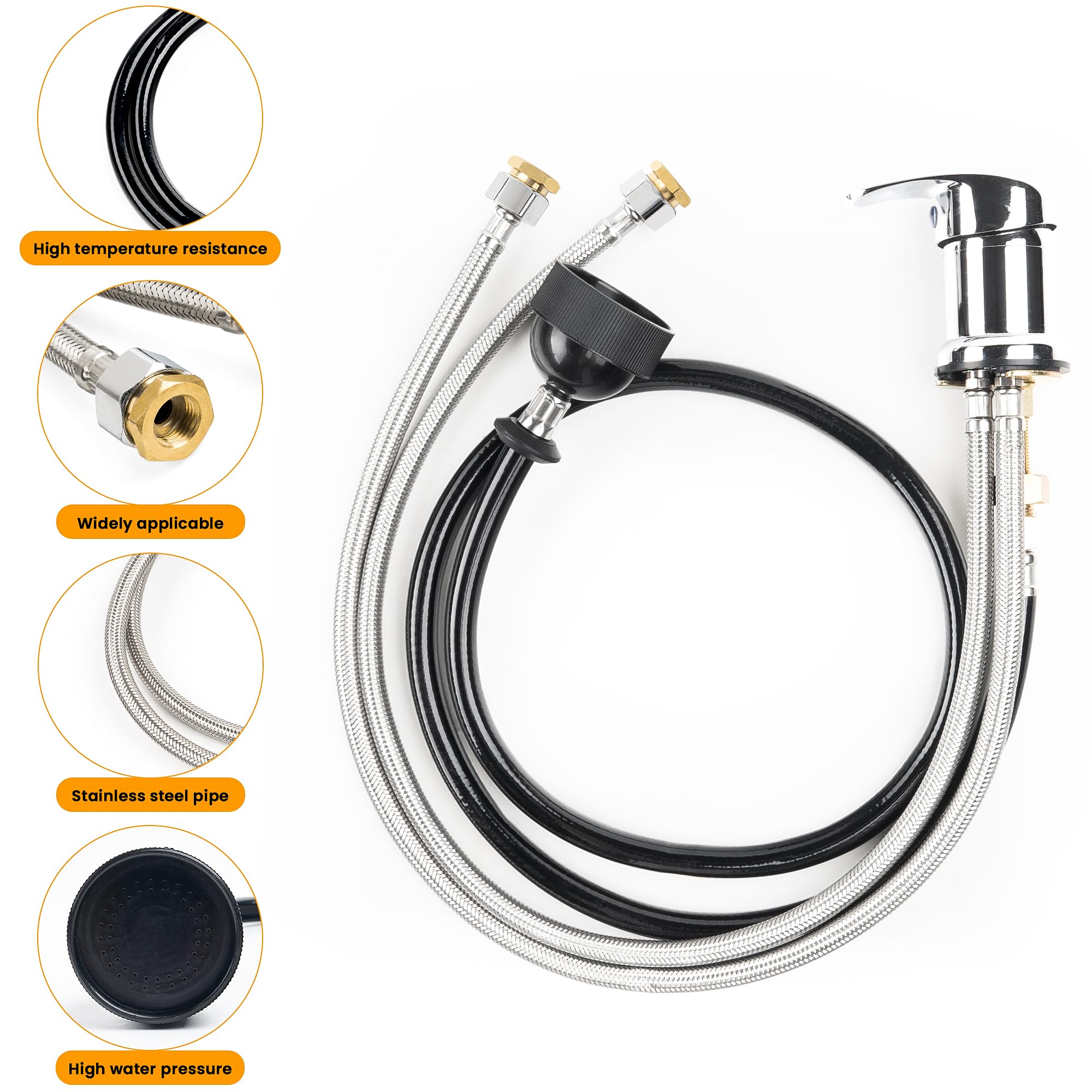 RARELEMON montage facile lavabo-shampoing chrome, gain de temps en salon.