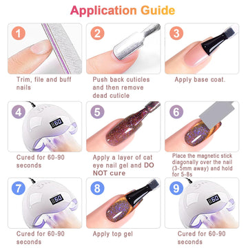RARJSM magnetic stick for creating cat eye shifts in gel polish at home