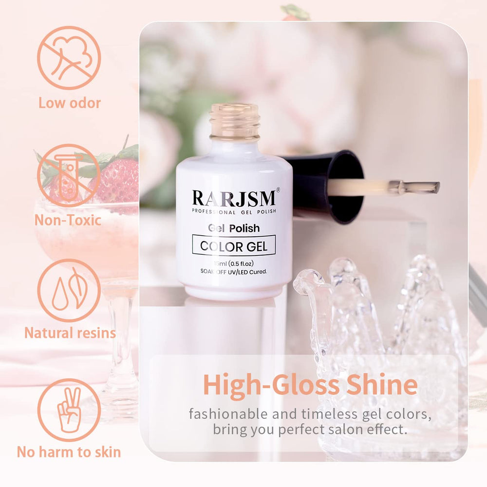RARJSM Esmalte Gel Apricot Nude ideal para manicura francesa en casa.