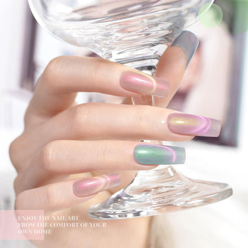 rarjsm aurora efecto perla con destellos iridiscentes para look diario