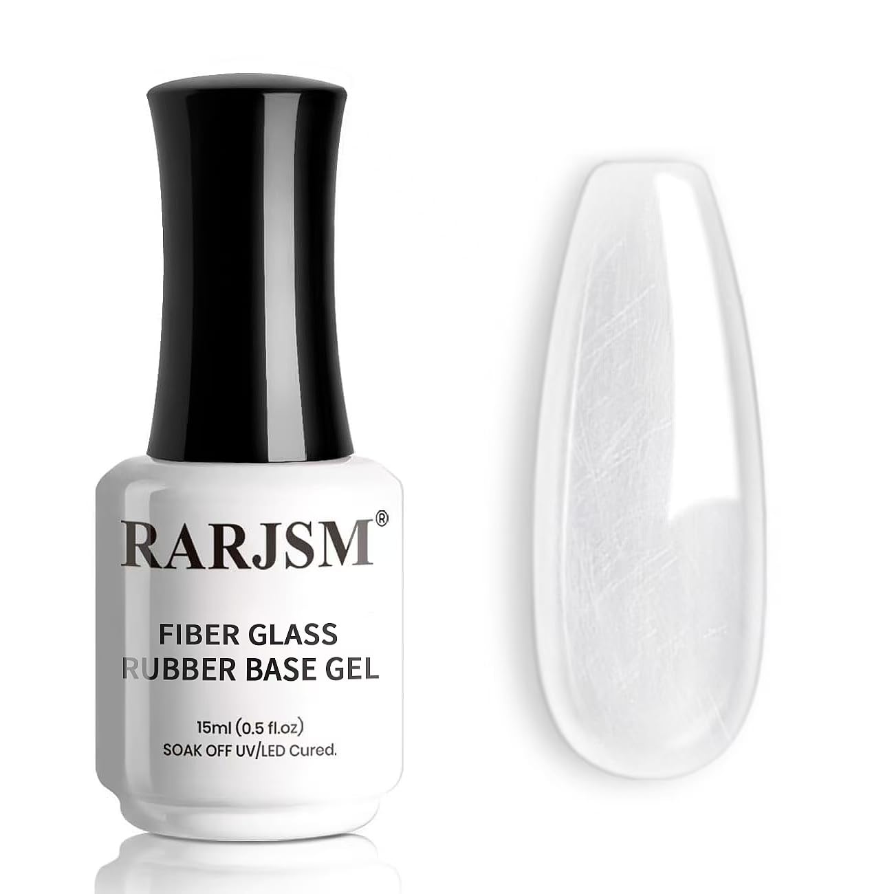 RARJSM base gel claro con fibra de vidrio para reparación de uñas