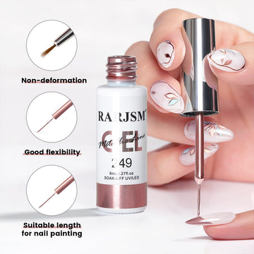 RARJSM chrome mirror effect nail polish enhances light-reflective nails.