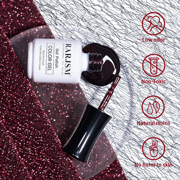 RARJSM Curado con UV-LED ojo de gato 15ml para manicura.