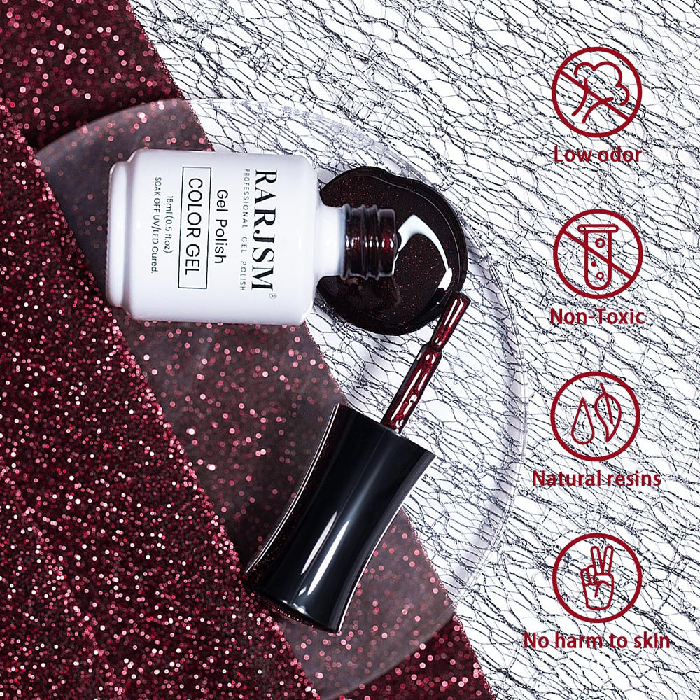 RARJSM Curado con UV-LED ojo de gato 15ml para manicura.