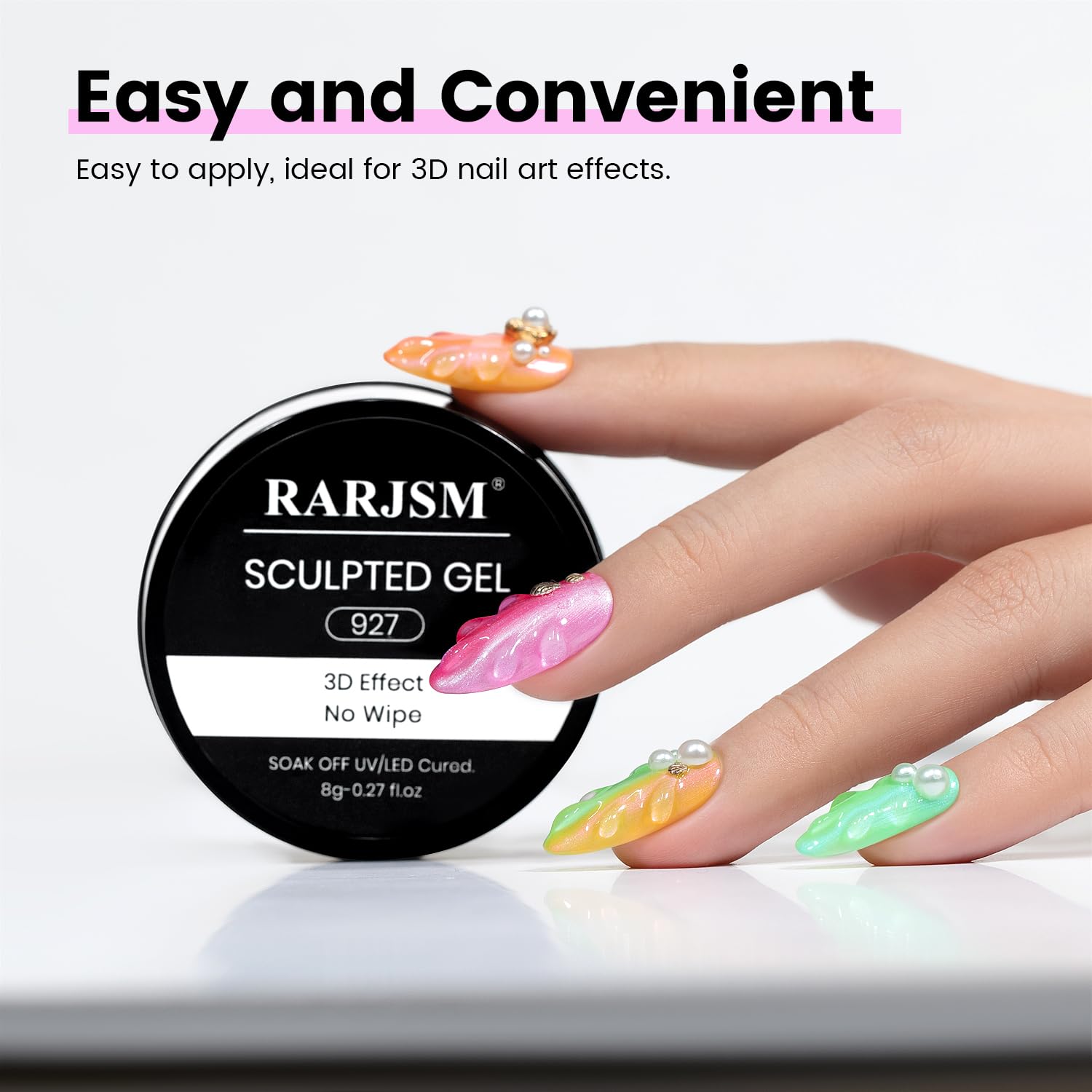 Diseño de líneas 3D en uñas para mayor profundidad y estilo distintivo.