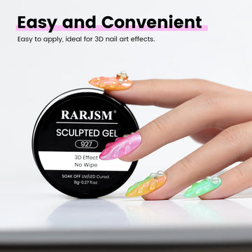 Diseño de líneas 3D en uñas para mayor profundidad y estilo distintivo.