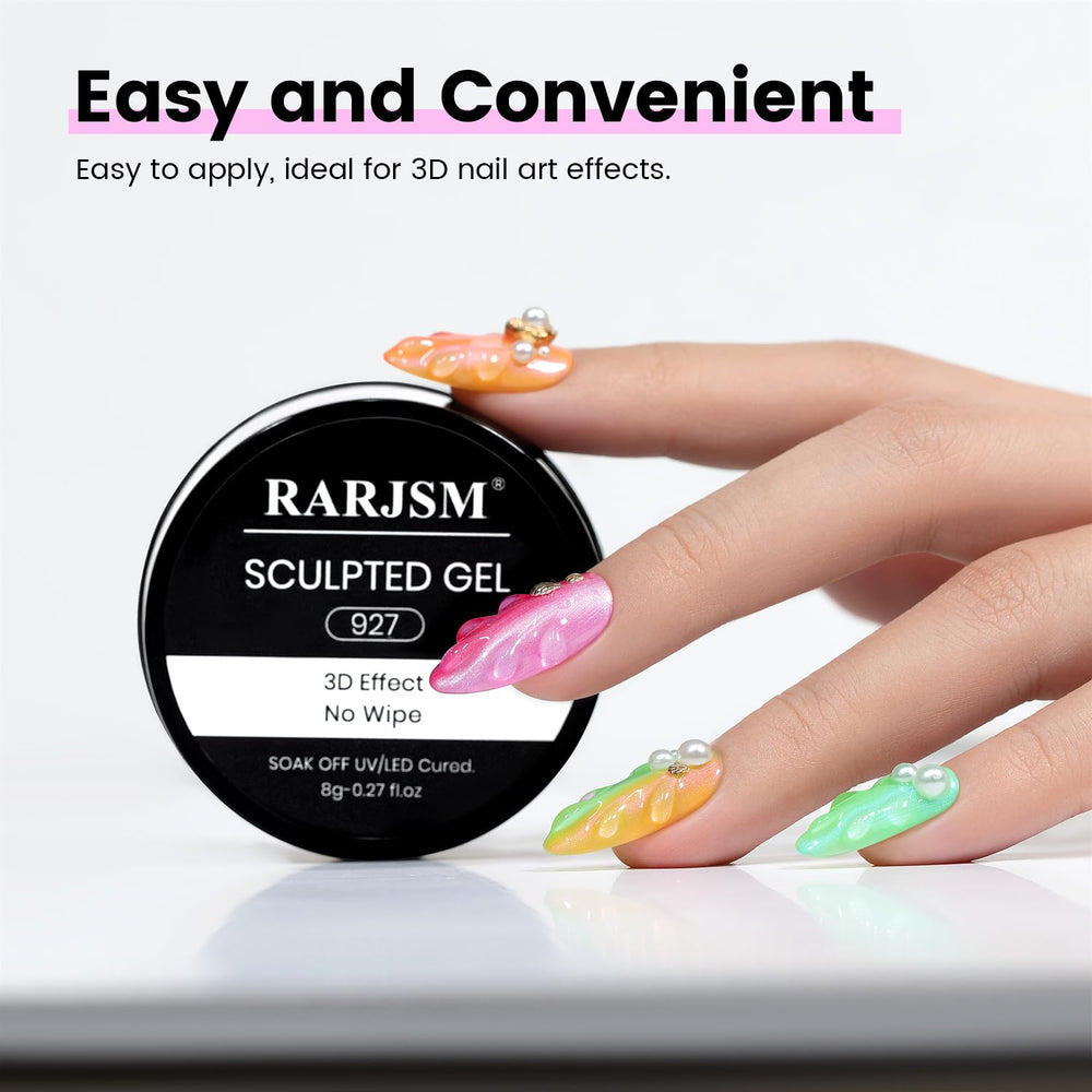 Diseño de líneas 3D en uñas para mayor profundidad y estilo distintivo.