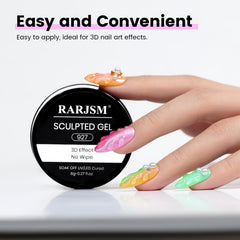 Diseño de líneas 3D en uñas para mayor profundidad y estilo distintivo.