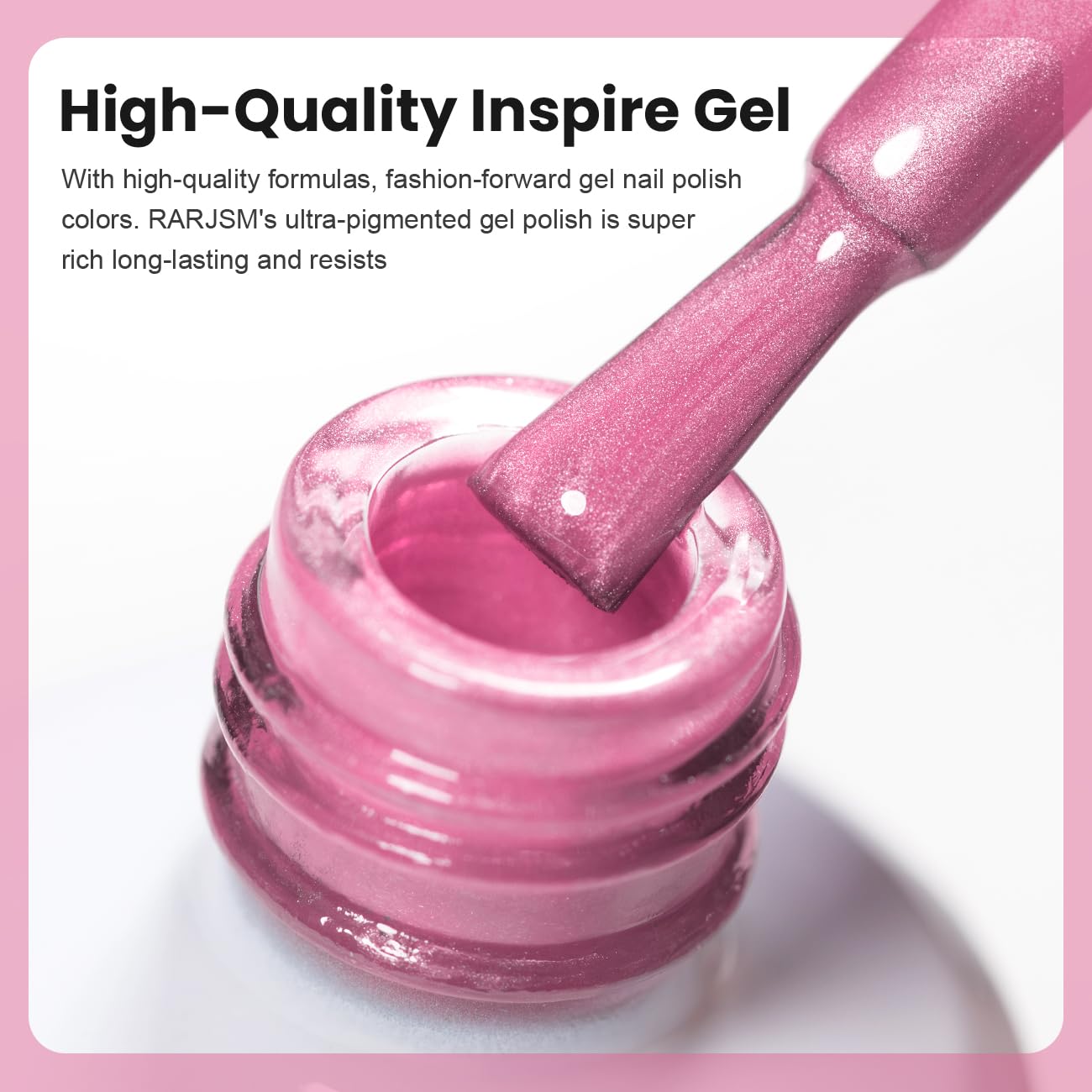 RARJSM envase 15 ml rosa neón listo para crear uñas modernas.