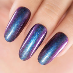 RARJSM Esmalte gel chameleon en tonos azul y púrpura para uñas impactantes