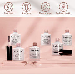 RARJSM gel nude mavue marrón claro, tono natural para manicura francesa suave.