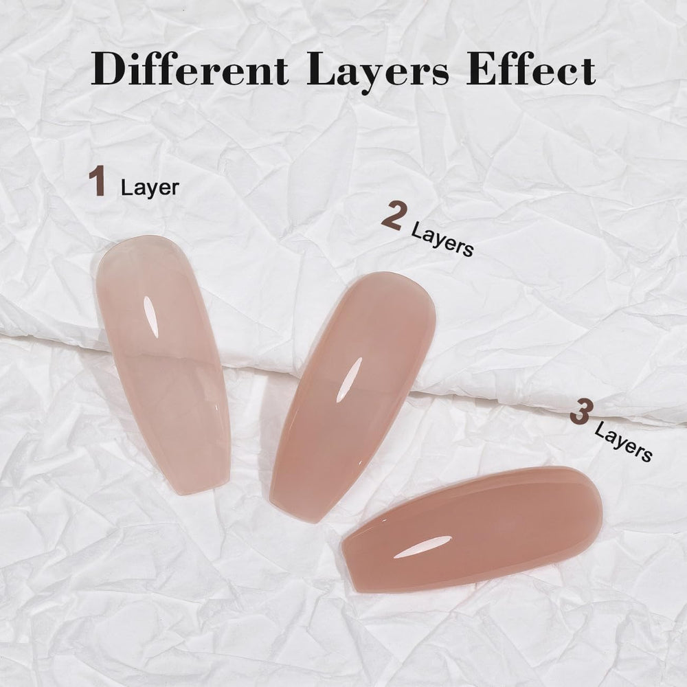 Brillo largo del esmalte gel nude pink de rarjsm con buena durabilidad