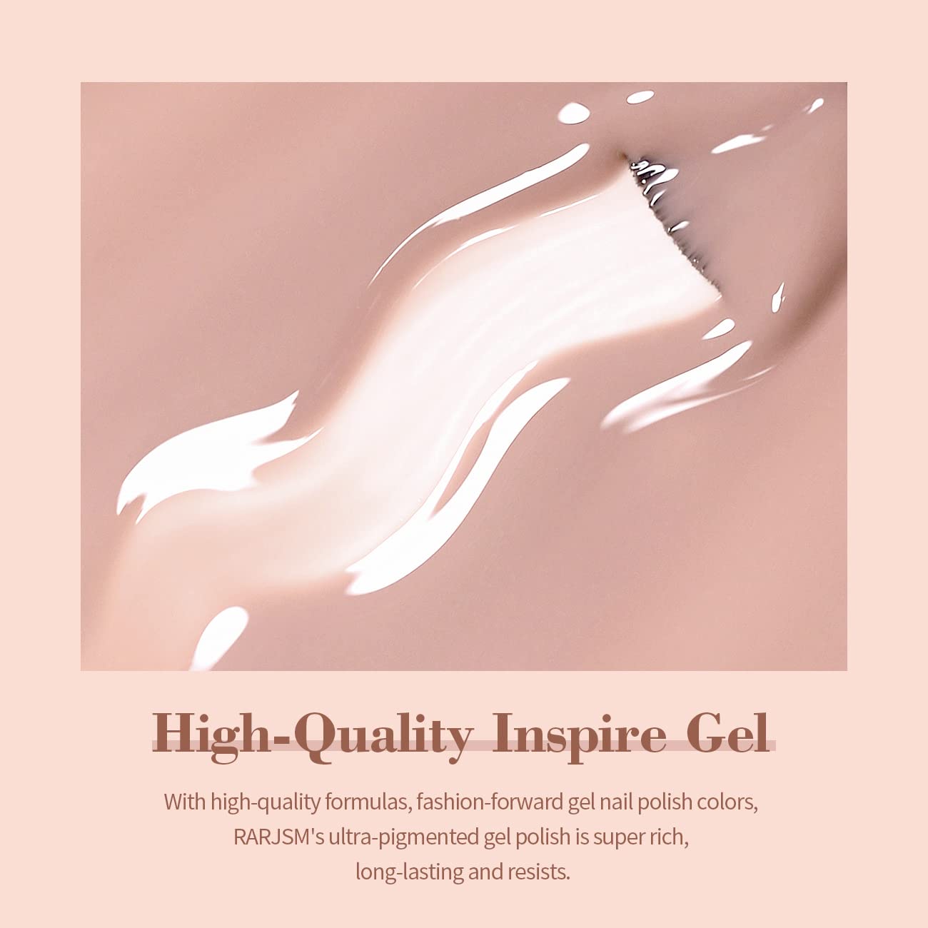 RARJSM Esmalte gel nude rosa de 15 ml, ideal para múltiples manicuras