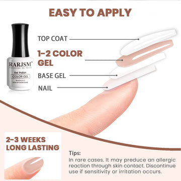 RARJSM Uso en casa o salón, manicura neutra para todas las ocasiones