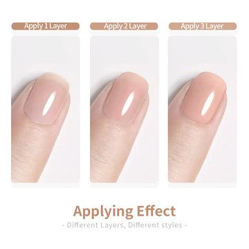 Esmalte gel rosa lechoso de RARJSM, capacidad de 15 ml.