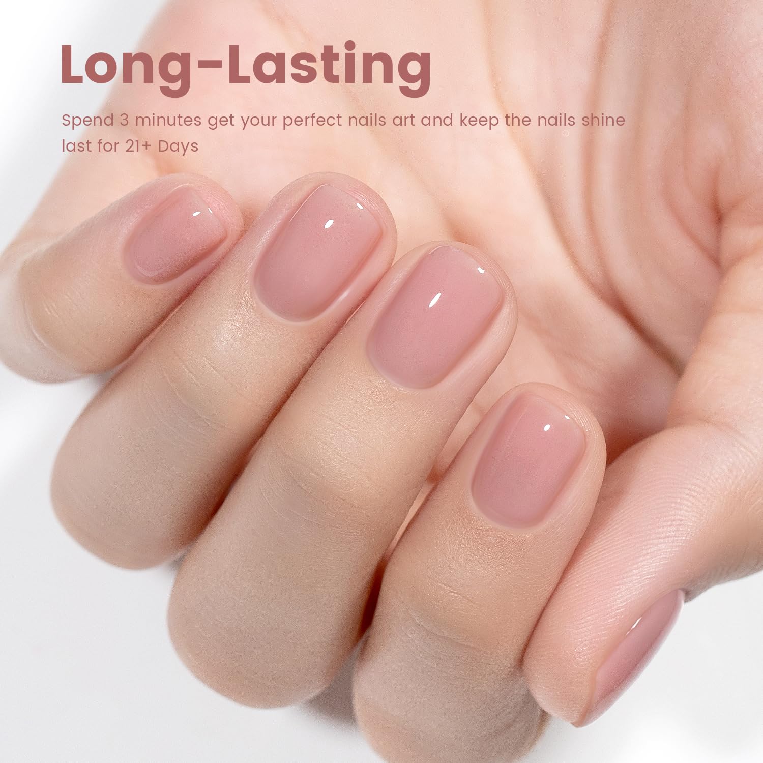 Esmalte gel RARJSM con tapa grande de 15 ml para mayor duración