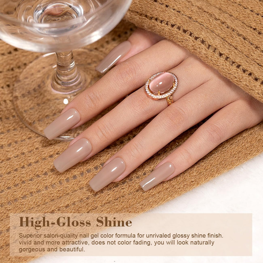 RARJSM es esmalte gel transparente con brillo sutil para uso diario.