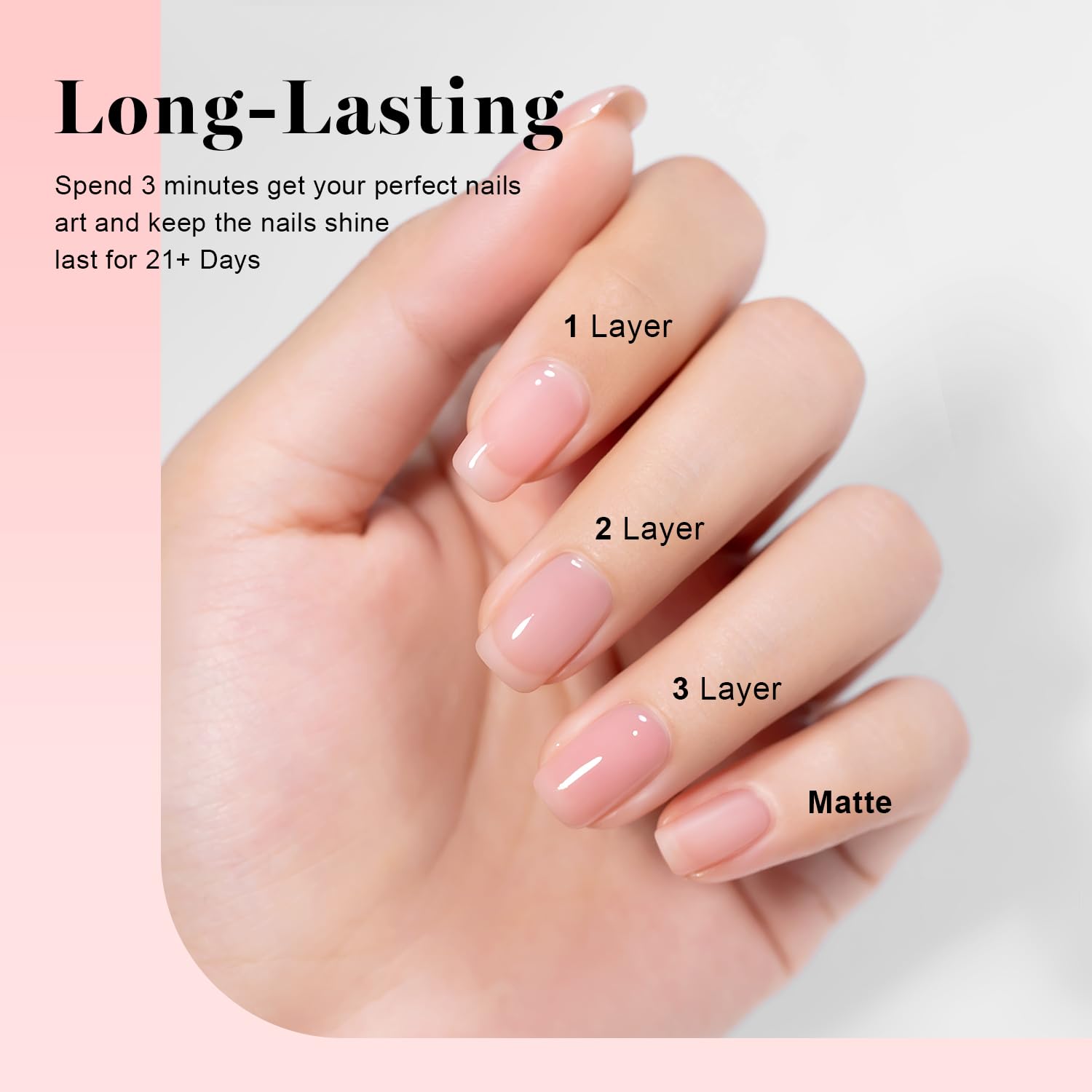 RARJSM esmalte nude, aplicación suave y duradera