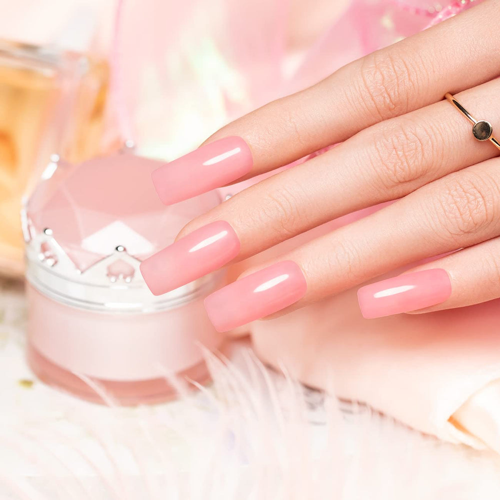 RARJSM gel base rosa extendido rápido, perfecto para ampliar uñas con precisión.