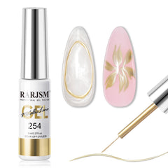 RARJSM gel liner metálico cromo champán para diseños 3D y acabado espejo.