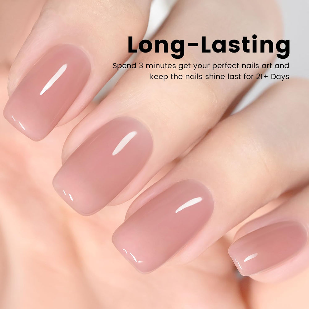 RARJSM gel-tono-rosado-claro: color rosado claro para look natural.