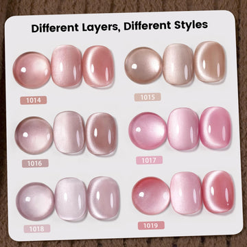 RARJSM Nude Cat Eye Polish smoothie swatch demonstrates smooth texture and magnetic movement.
