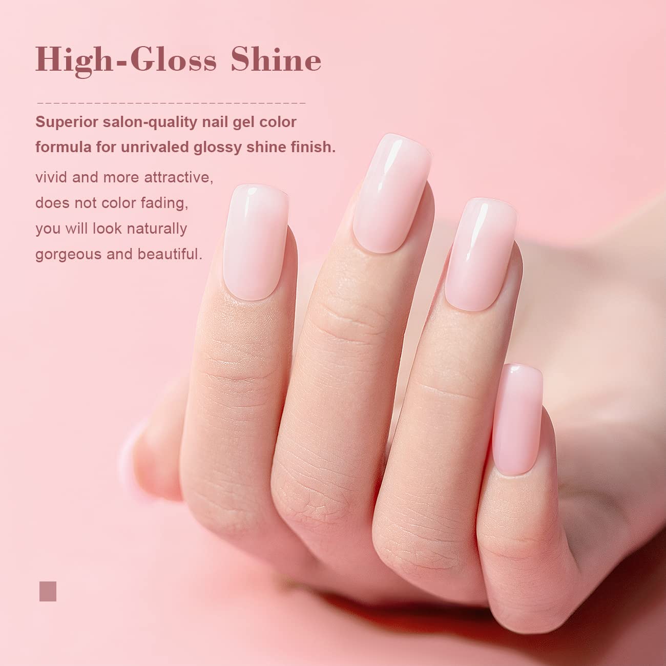 RARJSM Gel nude rosa claro ideal para tonalidades de piel distintas.