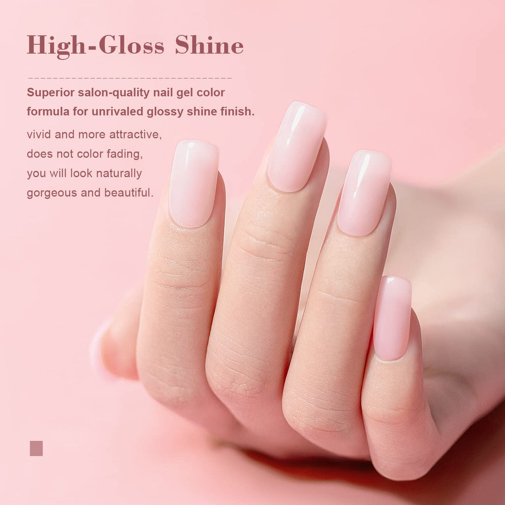 RARJSM Gel nude rosa claro ideal para tonalidades de piel distintas.