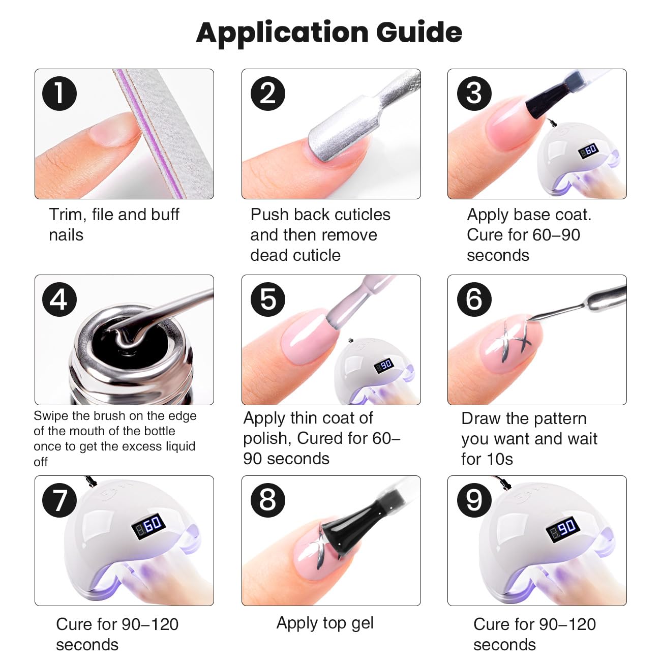 Funciona para estilos minimalistas o patrones detallados en uñas