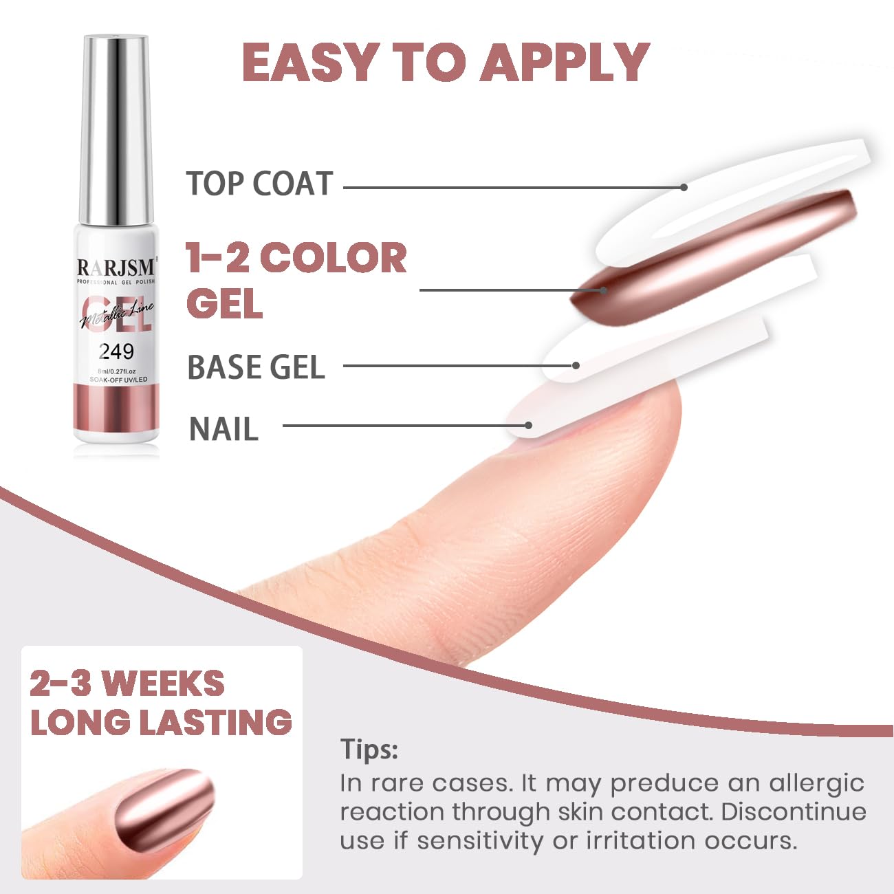 RARJSM gel liner precisión para diseños detallados en uñas.
