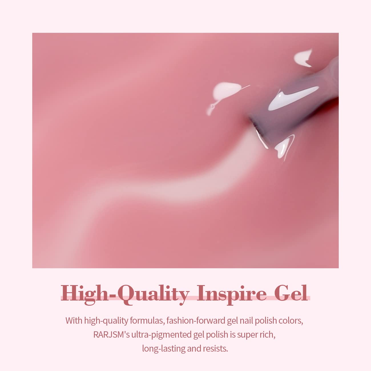RARJSM salón en casa con gel rosado neutro para manicura.