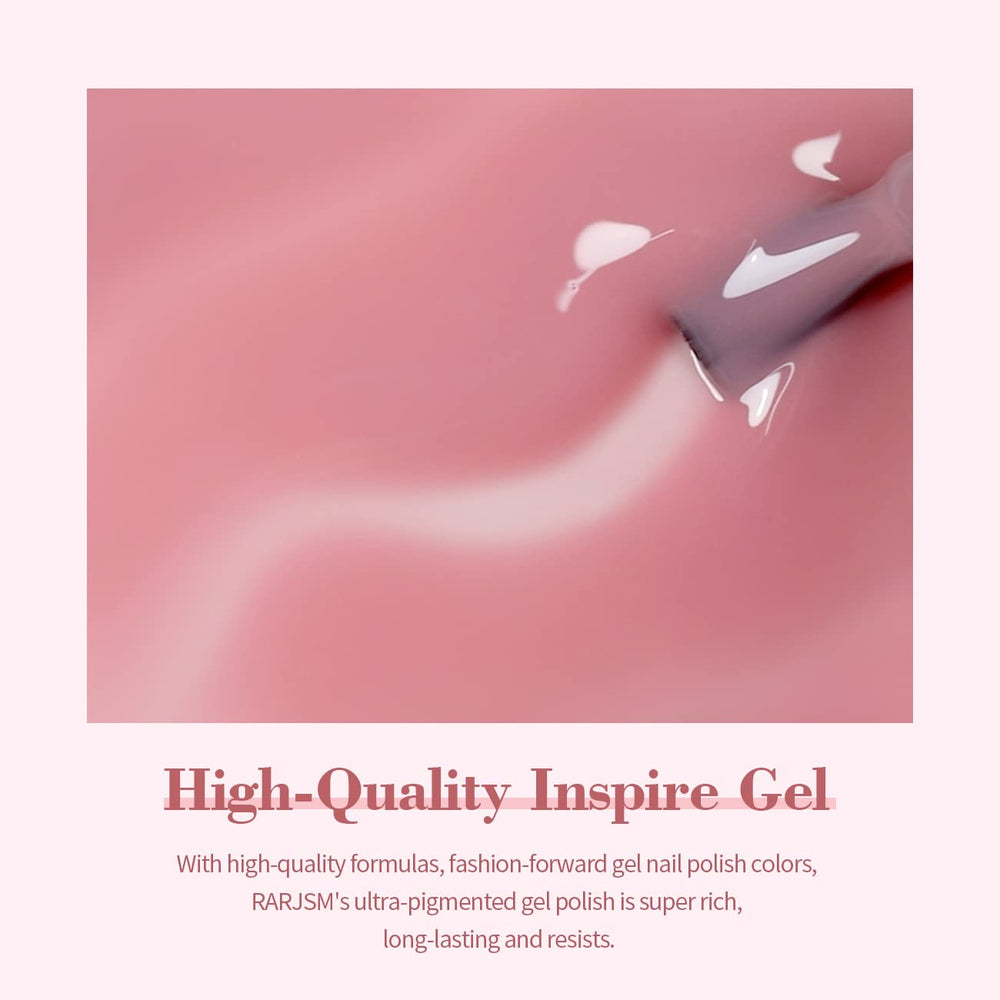 RARJSM salón en casa con gel rosado neutro para manicura.