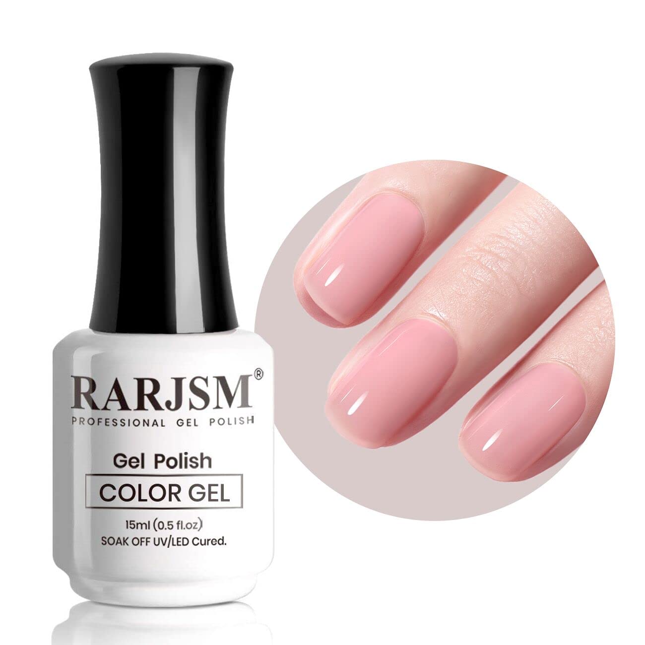 RARJSM textura gel translucida rosada para acabado natural.