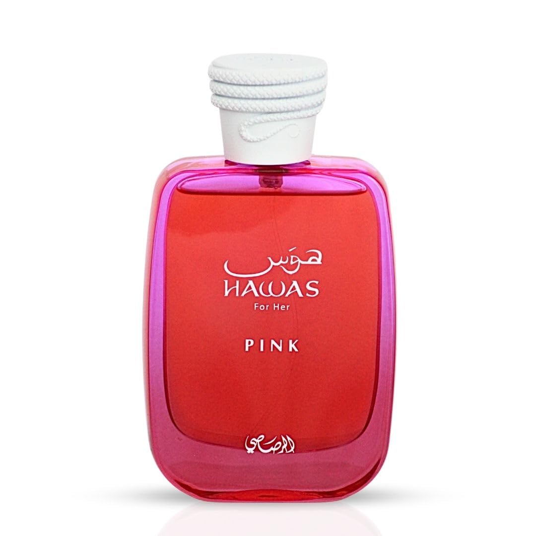 Rasasi Hawas Pink, nota de salida neroli, sensación fresca y floral