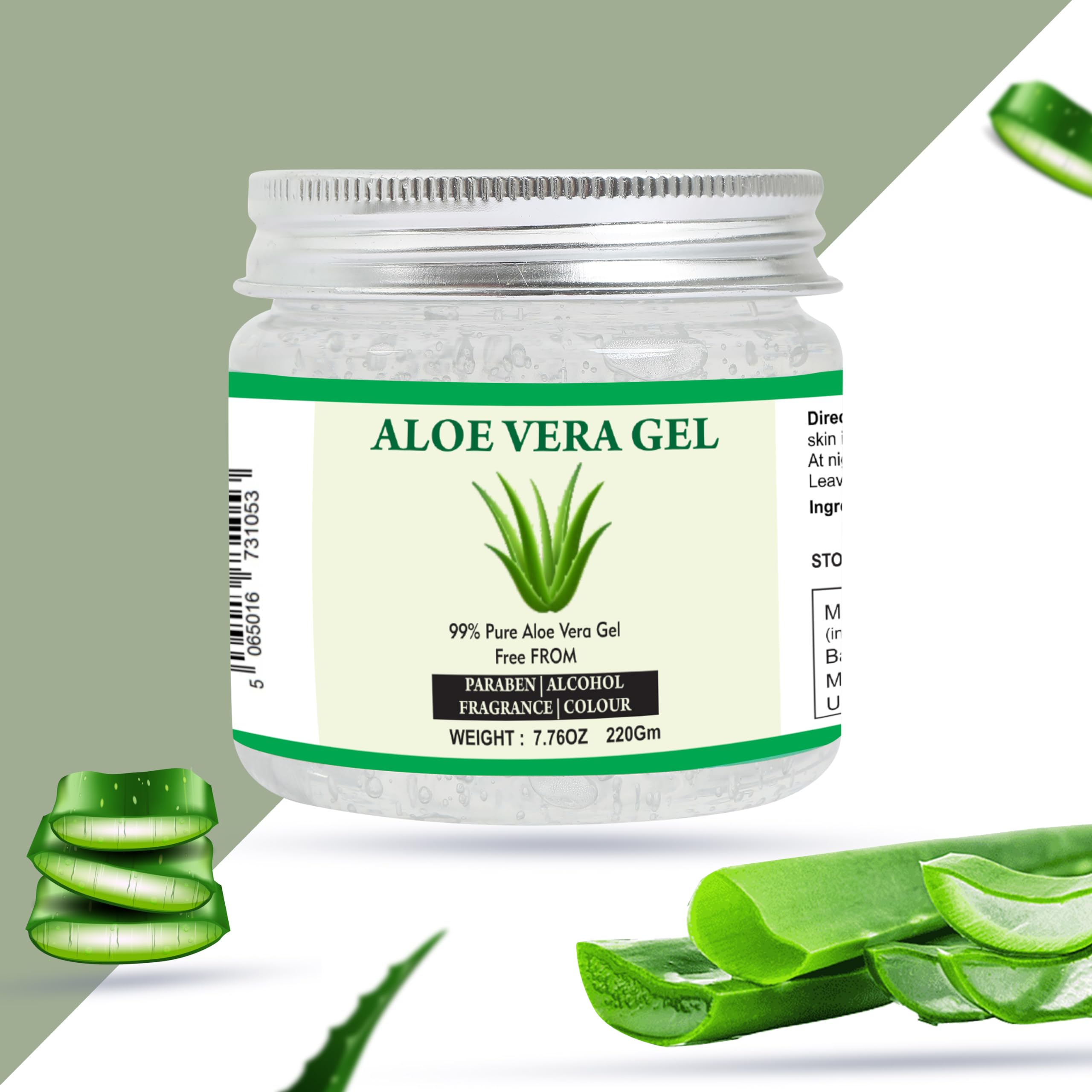 Raslok Aloe Vera Gel, cuidado capilar para hidratación duradera sin residuos.