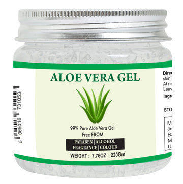 Raslok Aloe Vera Gel, pote de aplicación suave para hidratación diaria de piel y rostro.