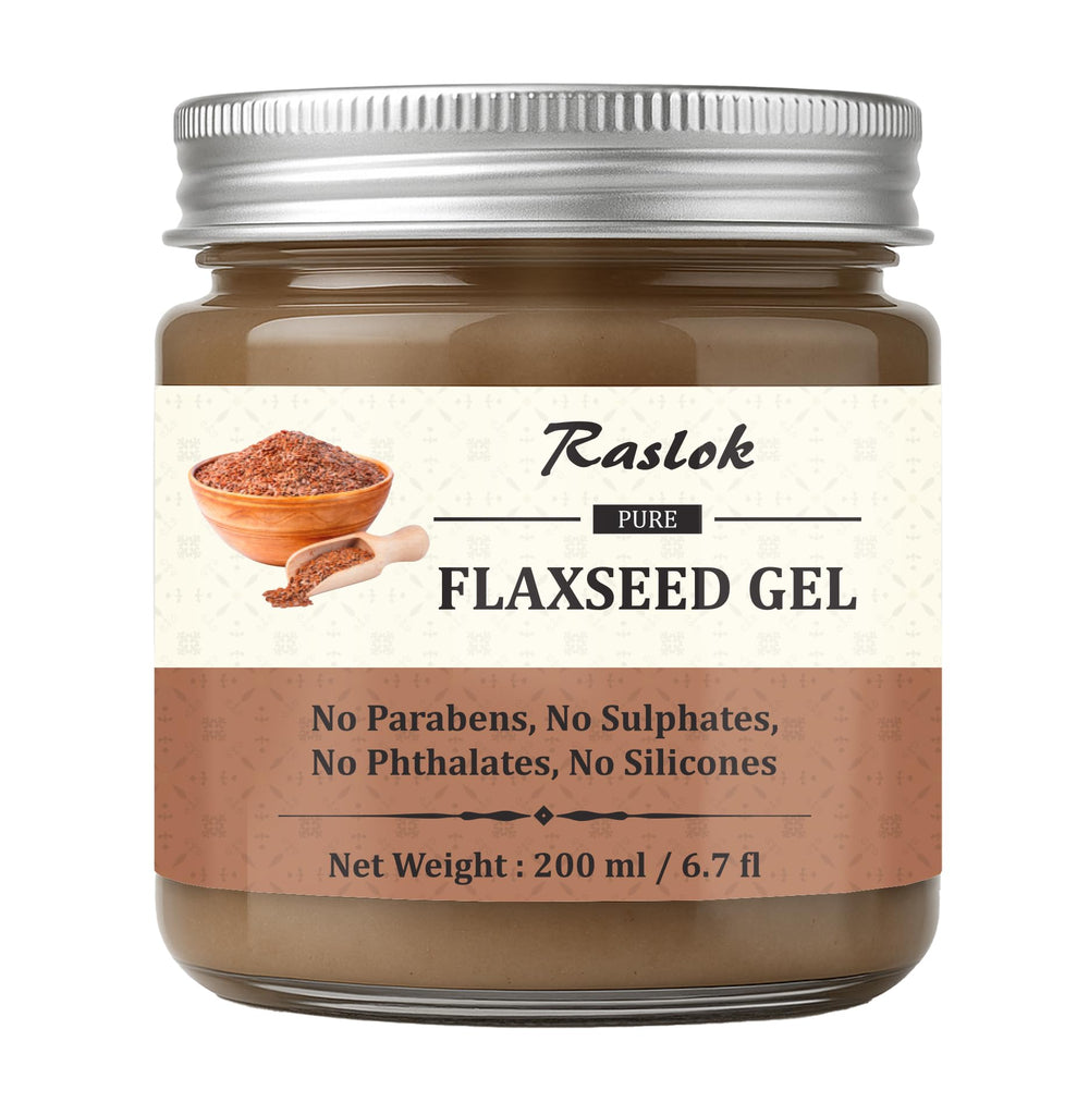 Raslok Gel de Linaza Puro en envase de 200 ml para uso diario.
