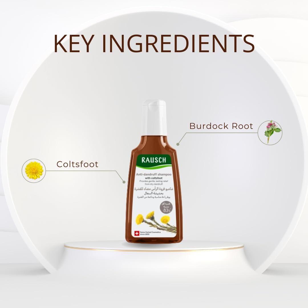 Rausch Coltsfoot Champú: ingredientes naturales destacados para una rutina capilar.