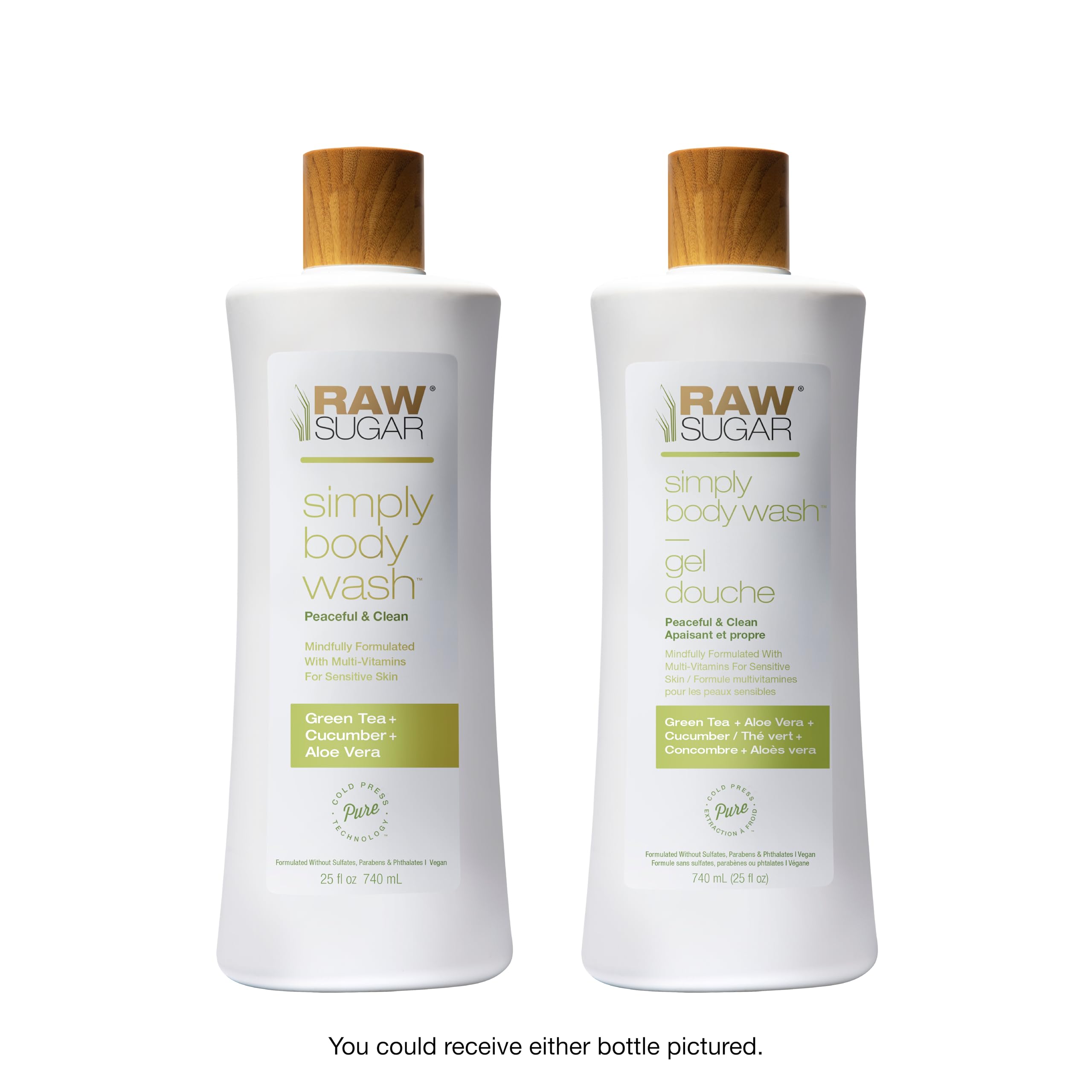 RAW SUGAR ingredientes clave te verde aloe en formula.