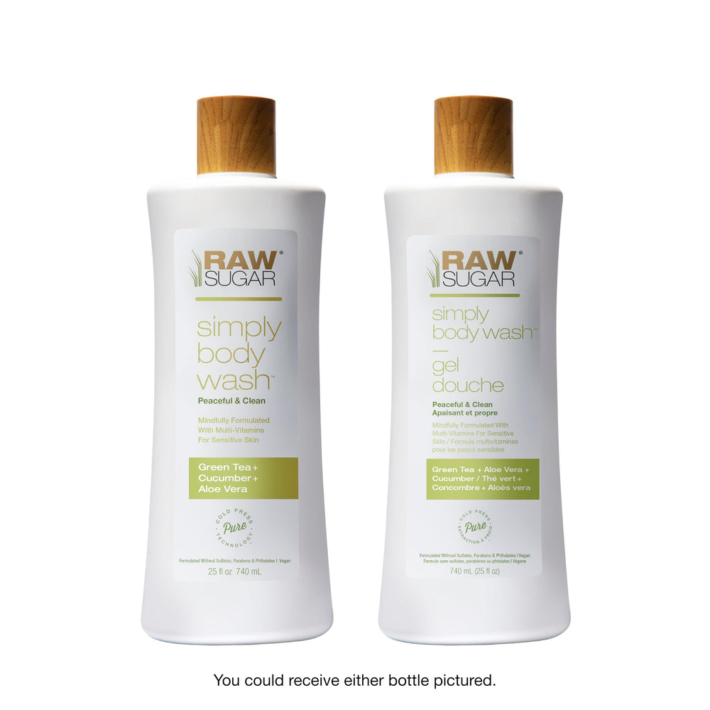 RAW SUGAR ingredientes clave te verde aloe en formula.