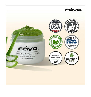 Raya Chlorophyll Masque: aloe vera para hidratación suave.