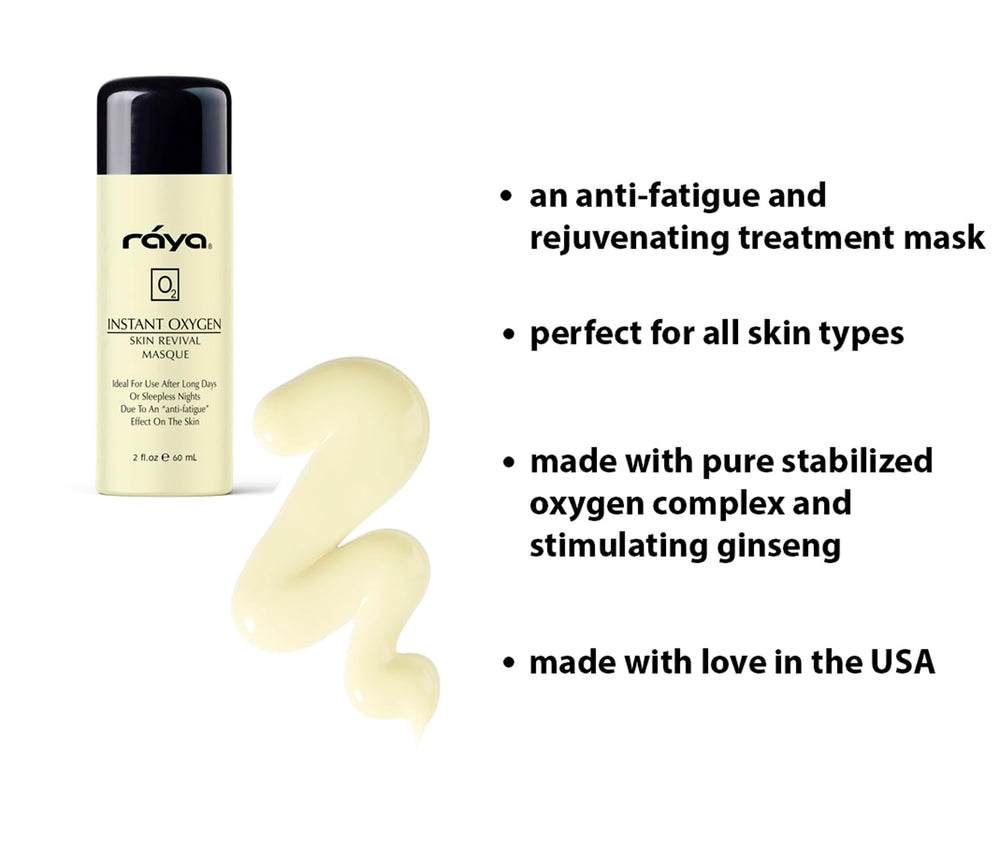 Aplicación facial de Raya Mascarilla de Oxígeno para sensación refrescante.