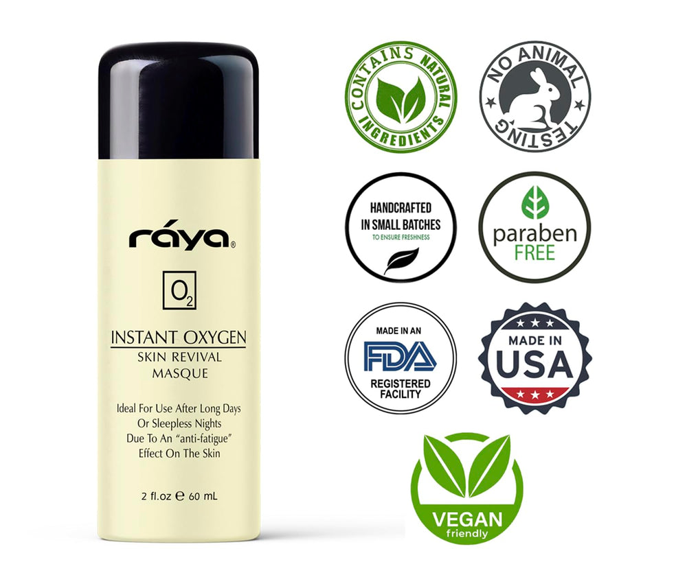 Ingredientes con oxígeno puro y ginseng en Raya Mascarilla.